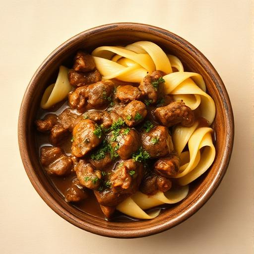 Slow cooker beef stroganoff