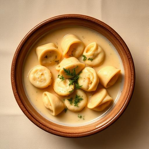 Creamy tortellini soup